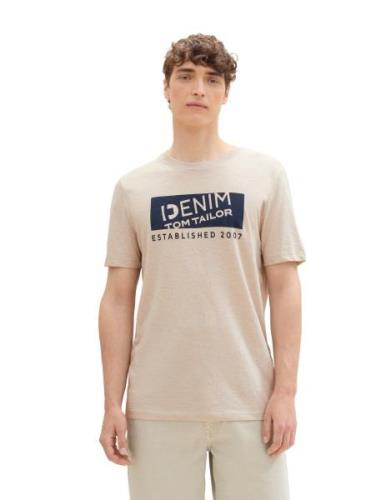 Tom Tailor Printed melange t-shirt