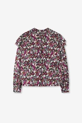 Alix The Label Ladies woven blurry flower blouse color