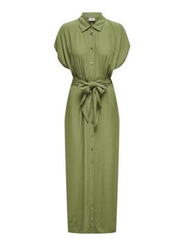 Jacqueline de Yong Jdysonya ss maxi shirt dress wvn army