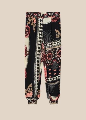 Summum Trousers scarf print elastane dessin