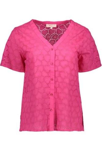 Only Onlkally heart ss shirt wvn cs fuchsia