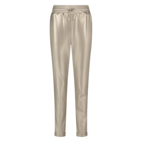 Nukus Paris pants pu goudkleurig