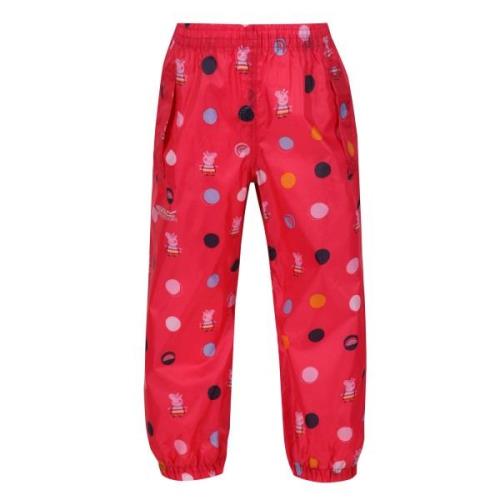 Regatta Kinder/kinder peppa pig packaway over broek met stippenpatroon