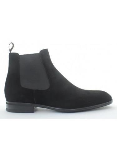 Giorgio 79410 zwart suede boots met zwart rubber zool