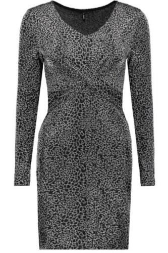 Only Onlqueen ls v-neck glitter dress j zilverkleurig