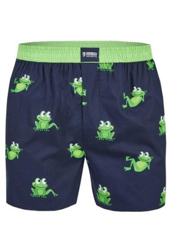 Happy Shorts X heren wijde boxershort met binnenbroek kikker print