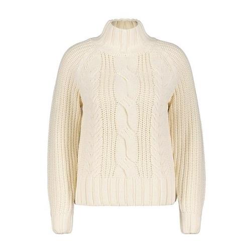 Red Button Sweater srb4370 turtle cable cream