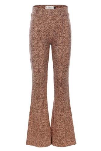 Looxs Revolution Meisjes flair broek rib mini luipaard