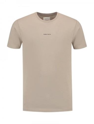 Pure Path 10111 53 taupe kleur essential logo t-shirt -  p