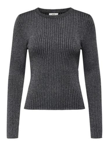 Jacqueline de Yong Jdyplum lurex ls o-neck pullover k zilverkleurig