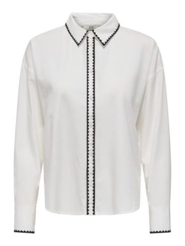 Jacqueline de Yong Jdylorenzo ls emb. shirt wvn off-white