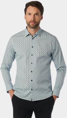 No Excess Casual hemd lange mouw shirt stretch allover printed 2545073...