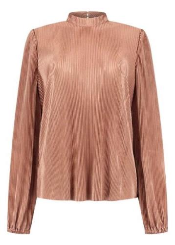 Studio Amaya Plisse blouse sienna