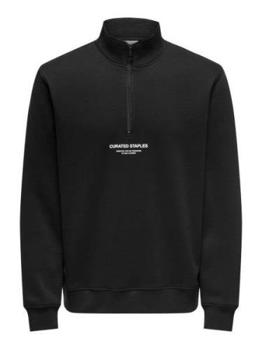 Only & Sons Onscurated reg half zip sweat -