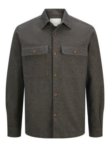 Jack & Jones Jprraymond melange solid ls overshi antraciet