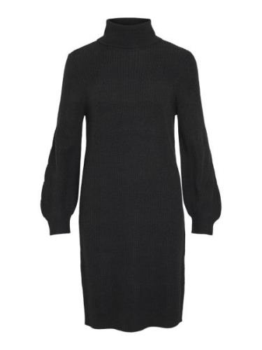 Vila Vinika rollneck ls knit dress antraciet