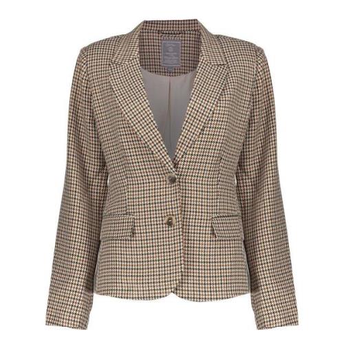 Geisha 45523-10 720 blazer check sand/black/brown