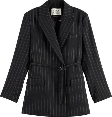 Scotch & Soda Lurex pinstripe db blazer spruce aurora