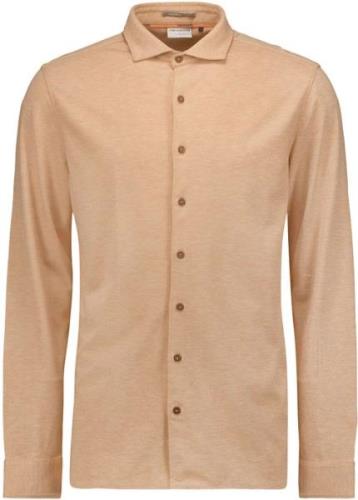 No Excess Overhemd lange mouw jersey melange stretch desert