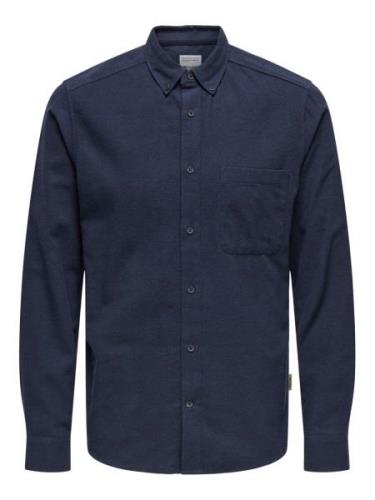 Only & Sons Onsgudmund slim 1-pkt solid shirt n navy