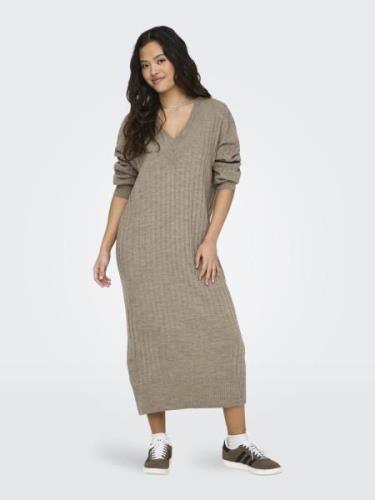 Only Onlnew tessa l/s midi v dress knt n