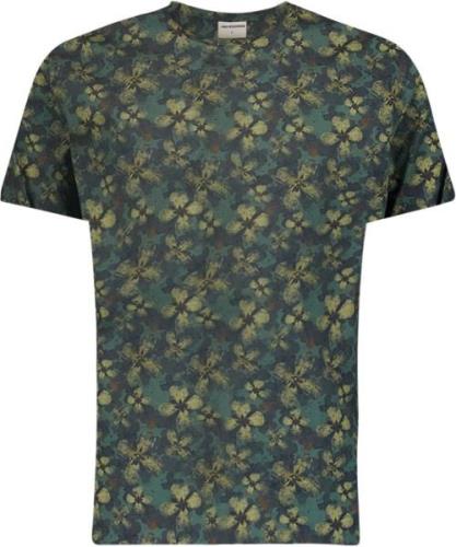 No Excess T-shirt crewneck allover printed dark green