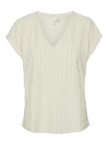 Vero Moda Vmopanila ss v-neck t-shirt beige