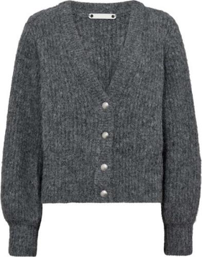 Co'Couture iecc button rob knit grey melange