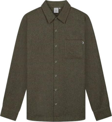 Law of the sea Merope melange wool shirt thyme