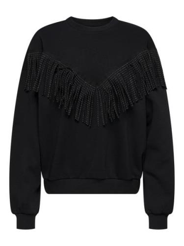 Only Onlfrey ls o-neck fringe swt -