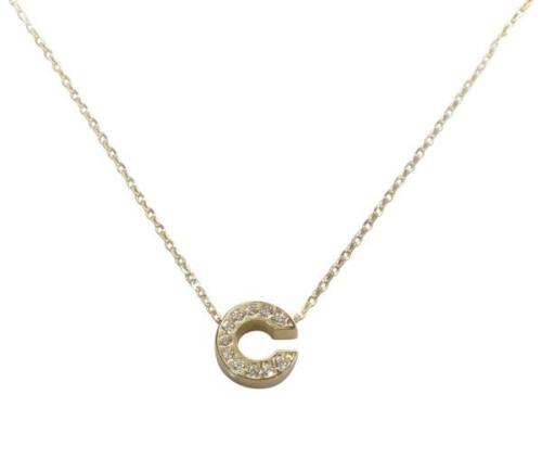 Christian Gouden ketting met c zirkonia hanger