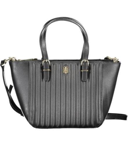 Tommy Hilfiger Elegante polyurethaan handtas met contrasterende accent...