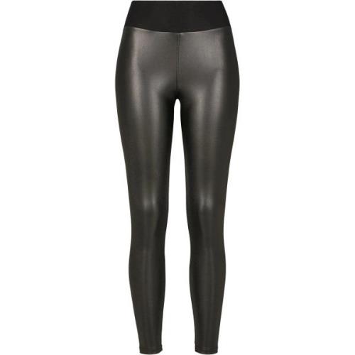 Urban Classics Dames legging hoog taille leer