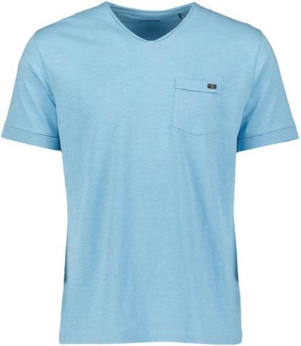 No Excess T-shirt korte mouw v-hals aqua