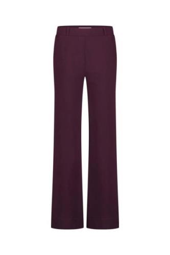 Studio Anneloes Lexie bonded trousers aubergine