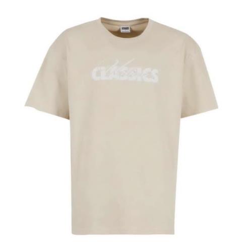 Urban Classics Heren cursief logo zwaargewicht oversized t-shirt