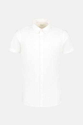 Purewhite Pique shortsleeve button up shirt