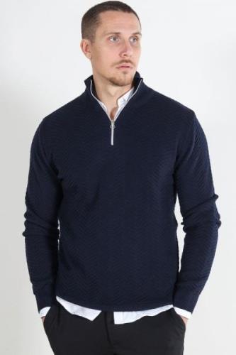 Kronstadt Carlo half zip ks2790 dark navy -  heren trui