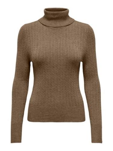 Only Onllea ls roll neck knt taupe