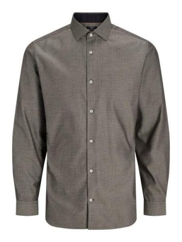 Jack & Jones jprblaparker detail l/s shirt noos 12260641 chocolate tor...