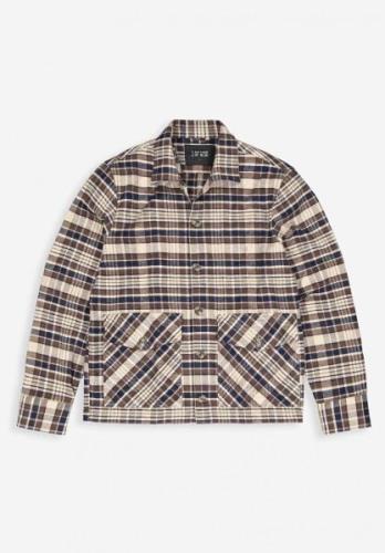 Butcher of Blue folsum brown check overshirt m2424030 605-pepper brown