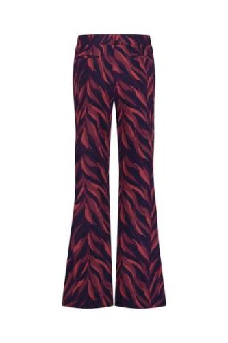 Studio Anneloes marilon leaves trousers 11974 6936 darkblue/merlot