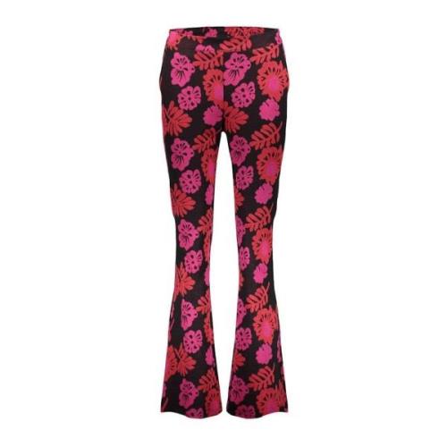 Geisha pants jaqcuard flower 41831-70 999 /red/fuchsia