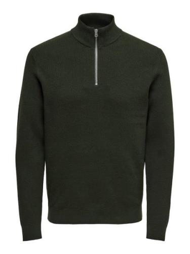 Only & Sons onsphil reg 12 struc half zip knit 22023210 rosin