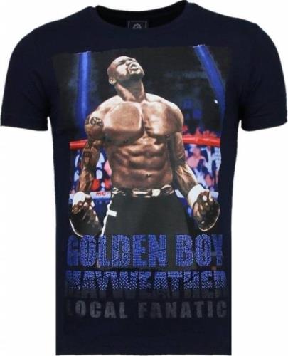 Local Fanatic Golden boy mayweather rhinestone t-shirt