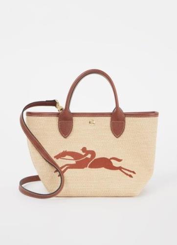 Longchamp Le Panier Pliage S handtas met logoborduring