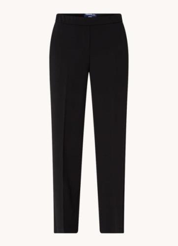 Gardeur Franca mid waist wide fit pantalon met persplooi