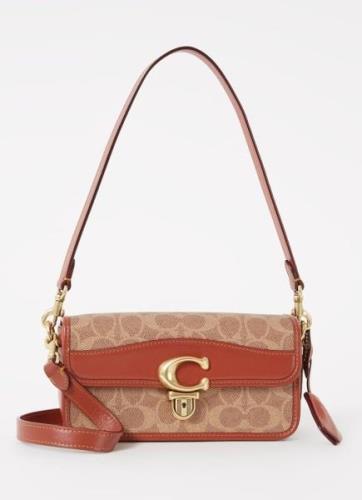 Coach Baguette crossbodytas met leren details