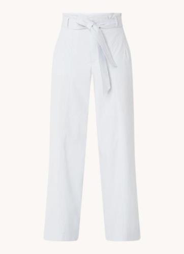 Vanilia High waist wide fit pantalon met strikceintuur