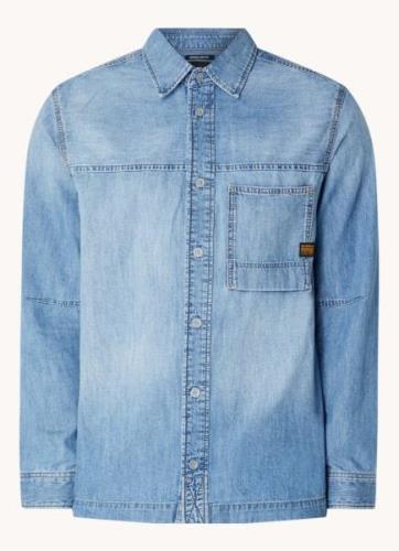 G-Star RAW Overshirt van denim met borstzak